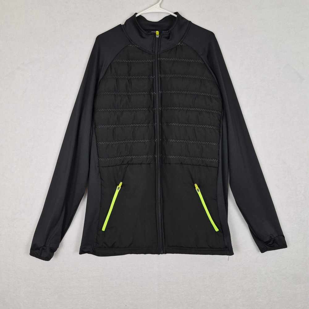 Russell Mens Dri-Power 360 Hybrid Quilted Training Fit Long Jacket Black 2XL Dry